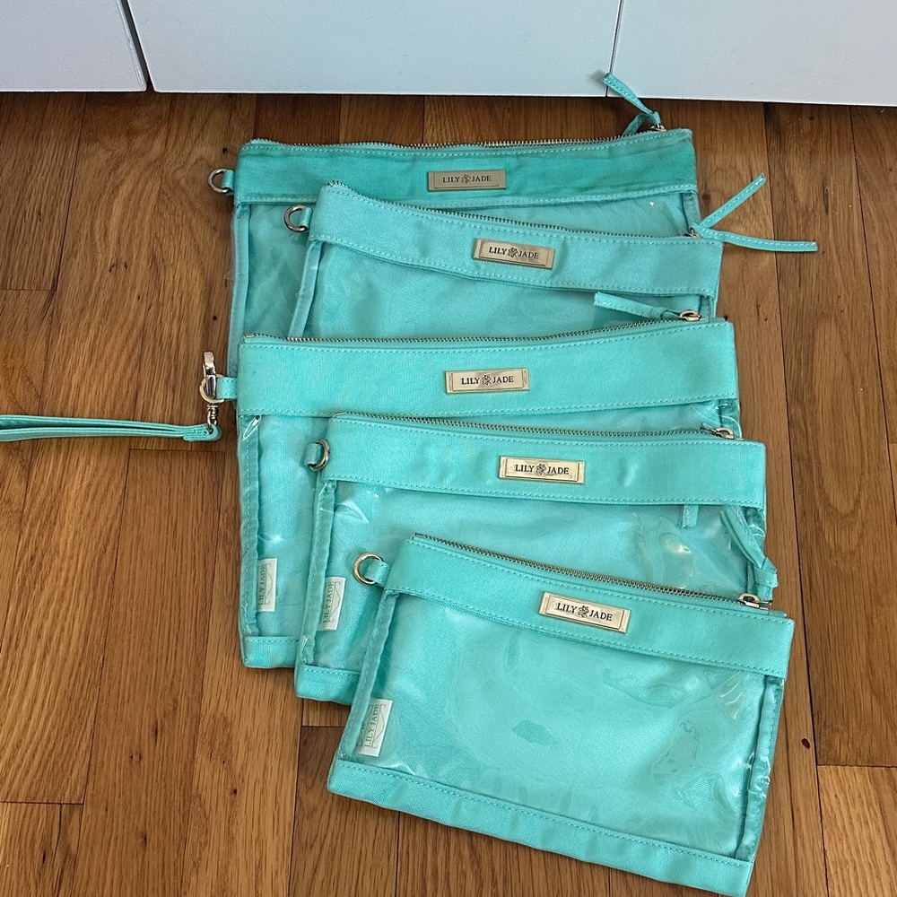 Lily Bloom Aqua Cosmetic Bag Set